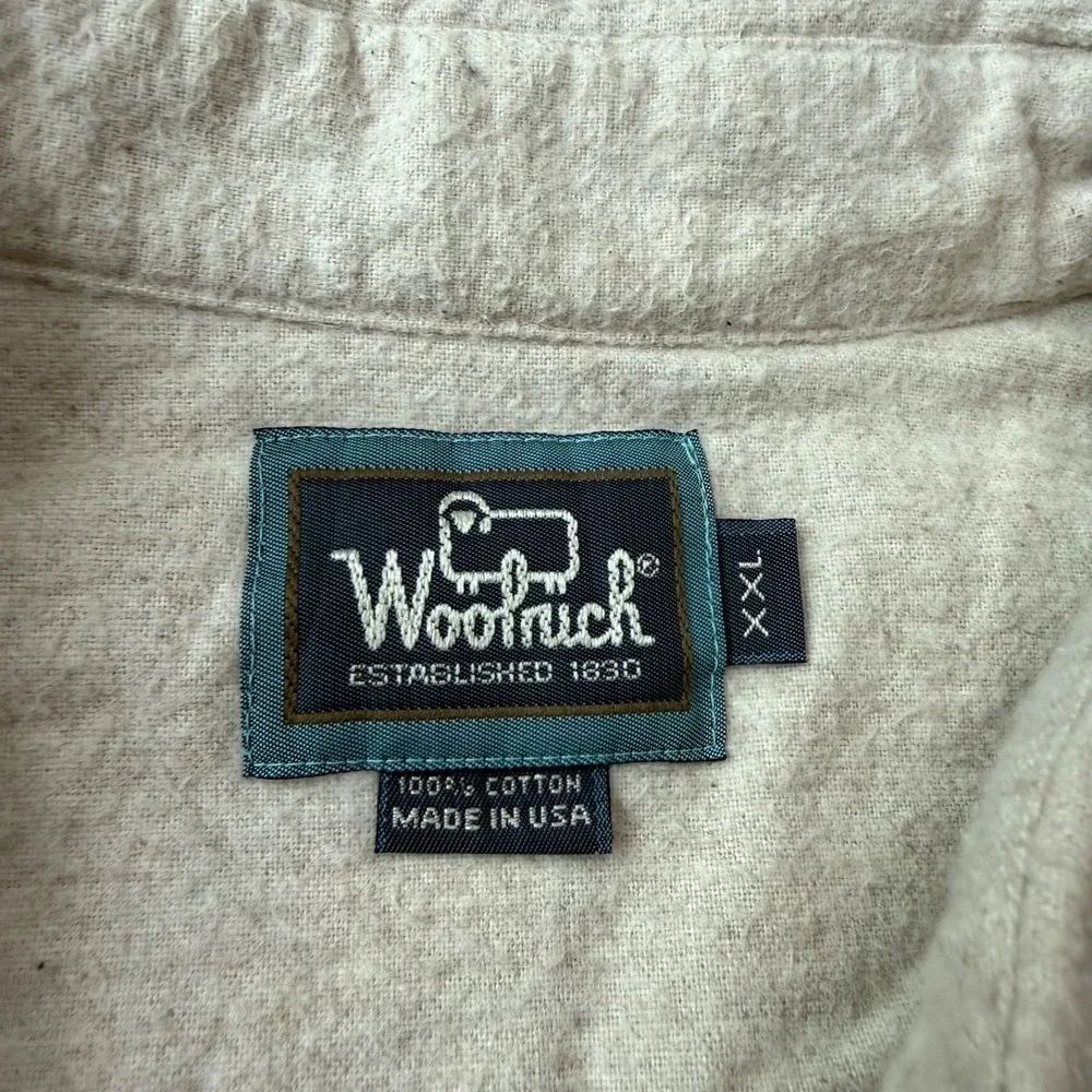 Steamboat Shirt Embroidered Ski Woolrich Button Down Cotton VTG‎ | Cream | XXL